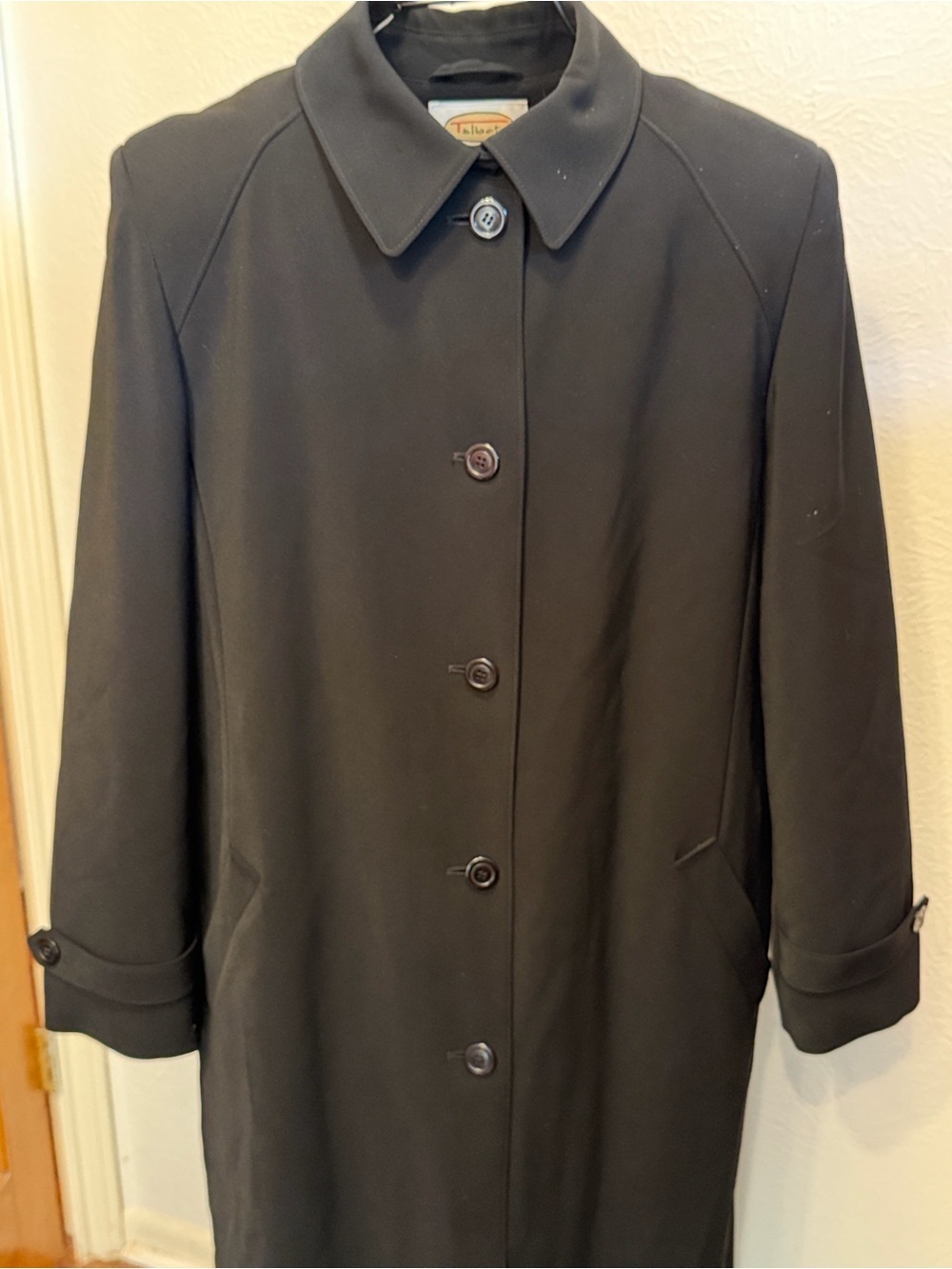 🕵️🕵️🕵️BOGOHO🕵️🕵️🕵️Talbots Black Single-Breasted Trench Coat-10